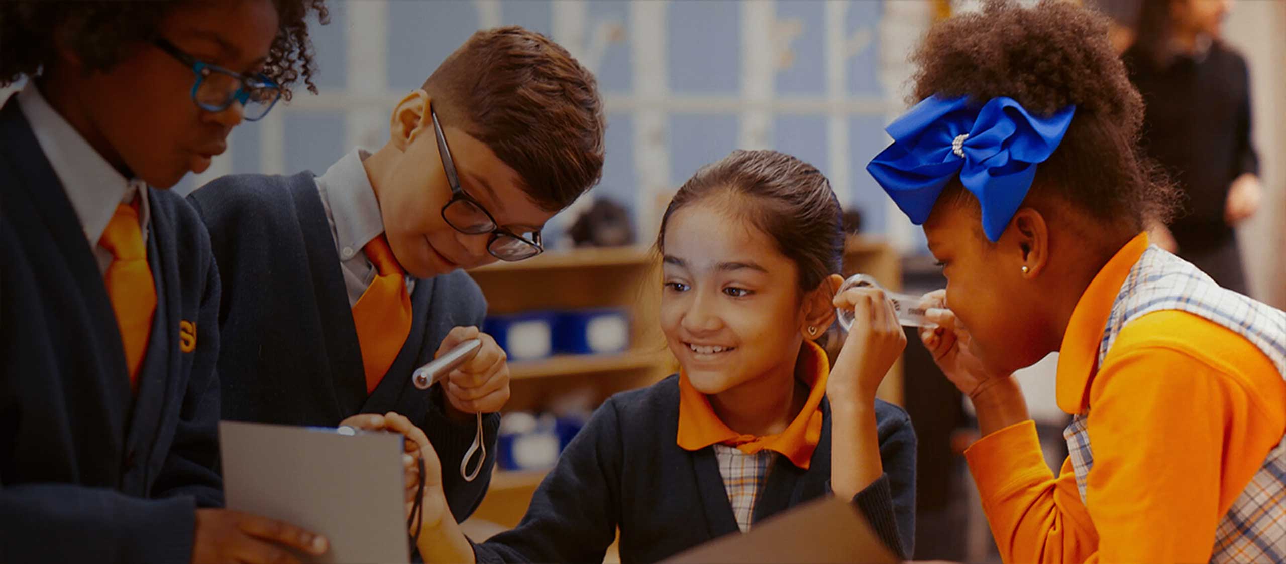 Brooklyn charter school students working together on a project